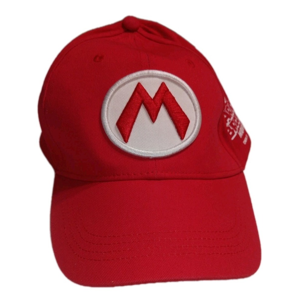 Super Mario Bros Movie Red Hat Nintendo Illumination Cap Adjustable Adult Gamer - Picture 2 of 6